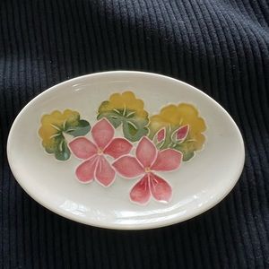 Moorcroft Pottery Pin tray Pink Geranium series 1970